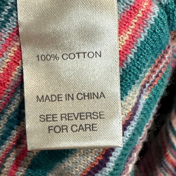 BKE Multicolor Cardigan Hooded Open Front Multicolor Sz M Cotton GUC 90s Western - Picture 5 of 8